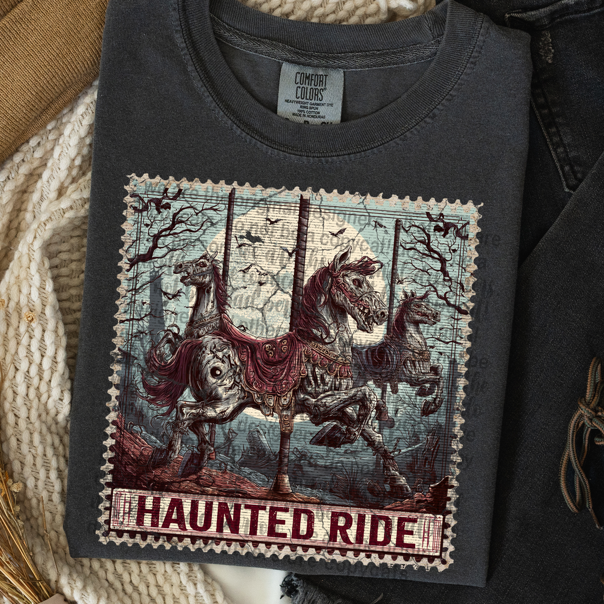Haunted ride stamp (TTD) 109401 DTF transfer