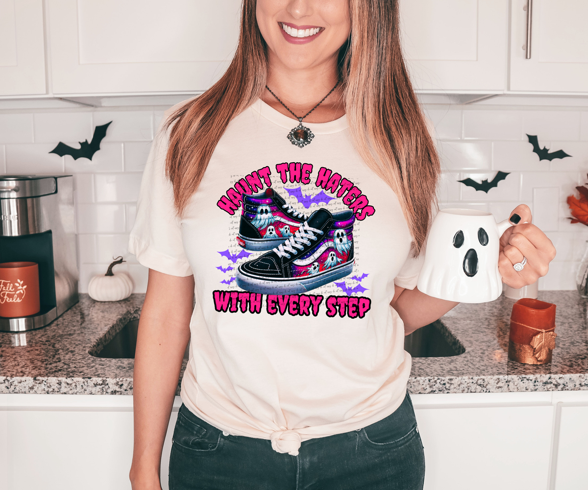 Haunt The Haters With Every Step Pink 42345 DTF transfer