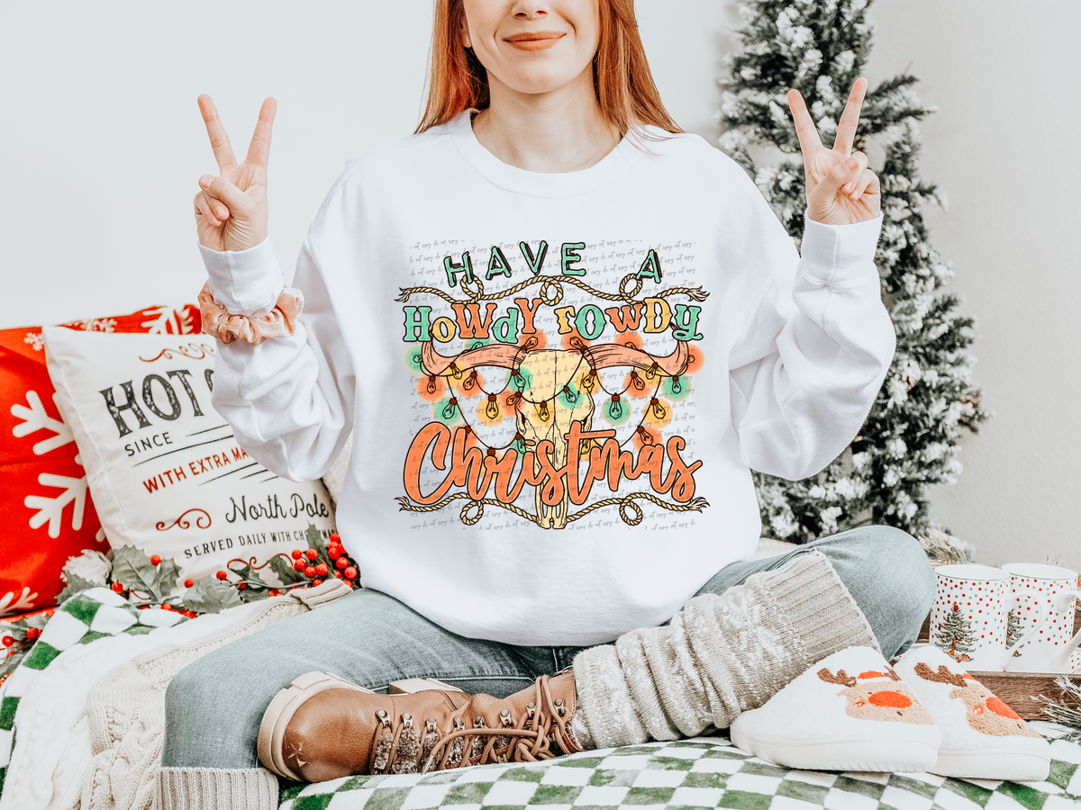 Have A Howdy Rowdy Christmas 69400 DTF transfer