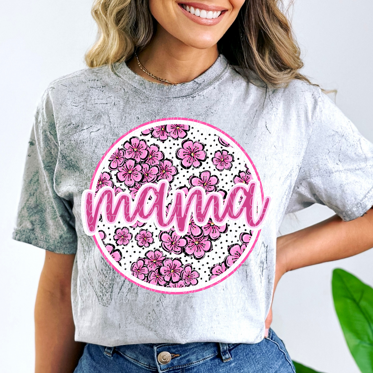 Mama Circle Hawthorn Flower (CITY) DTF transfer