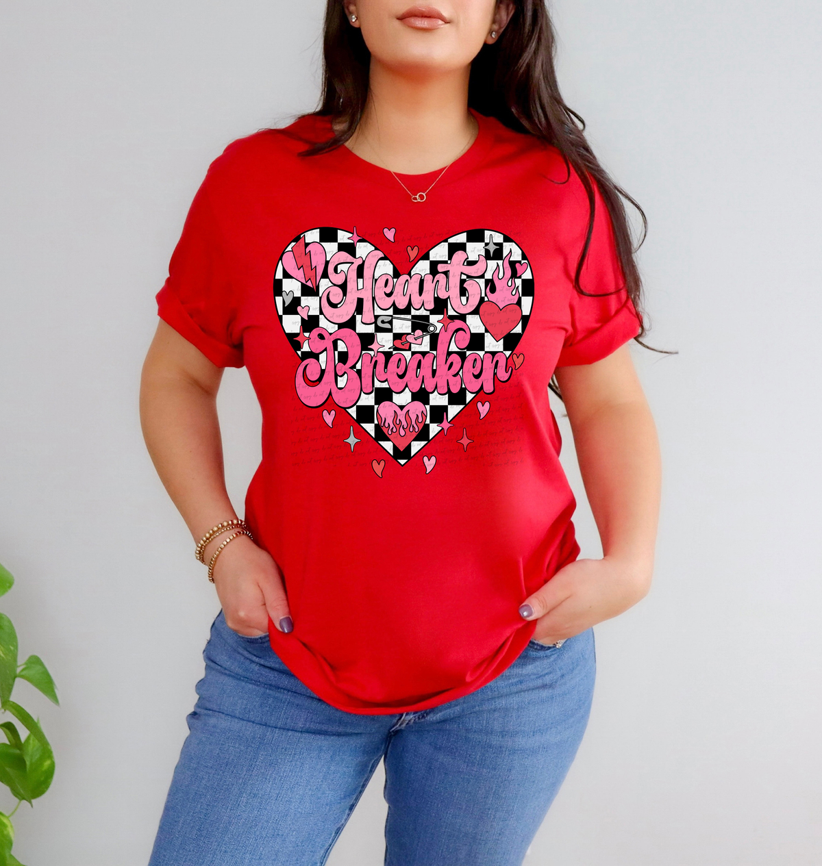 Heart Breaker Big Checker Heart 81492 DTF Transfer