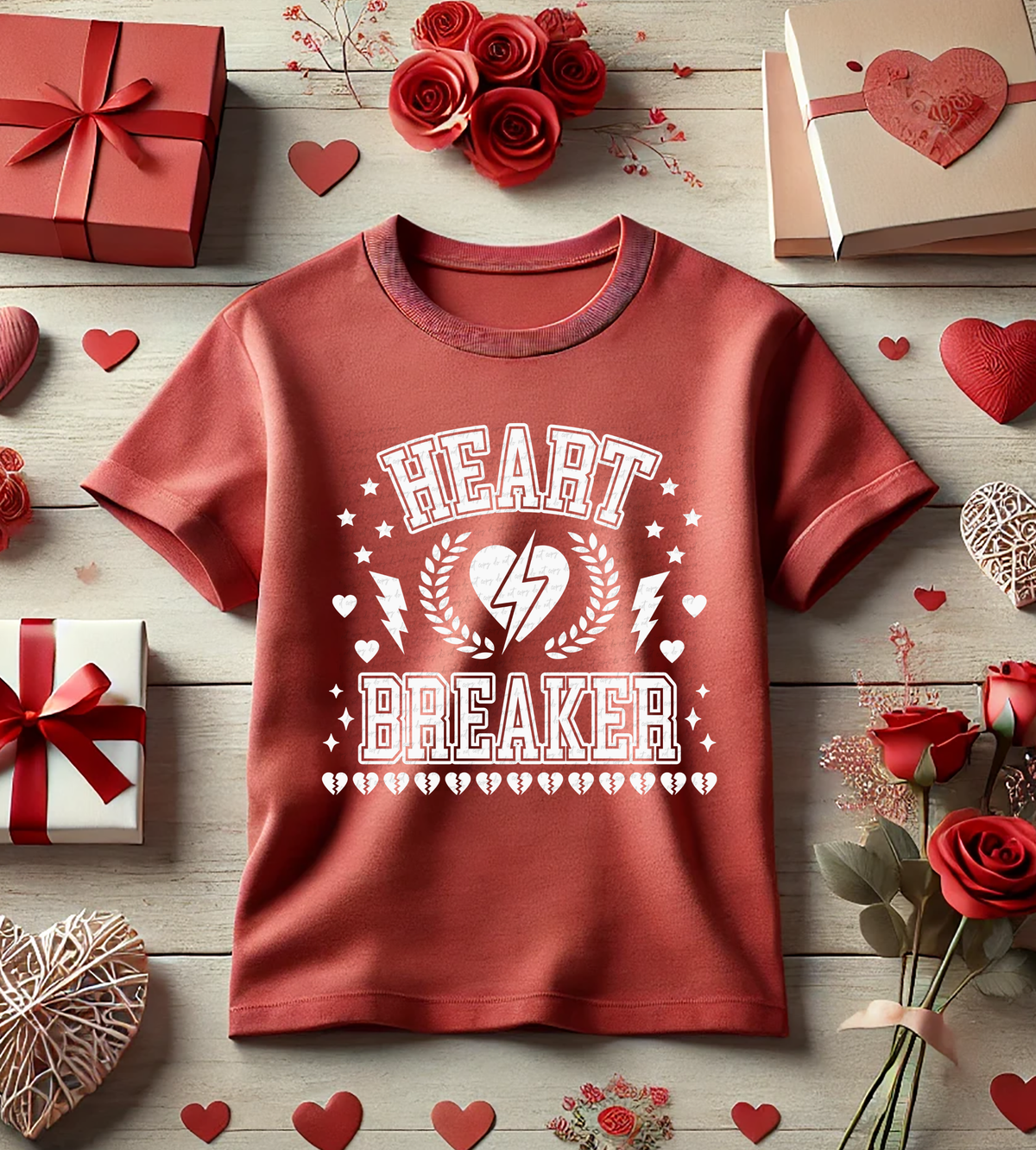 Heart Breaker University Preppy White 81498 DTF Transfer