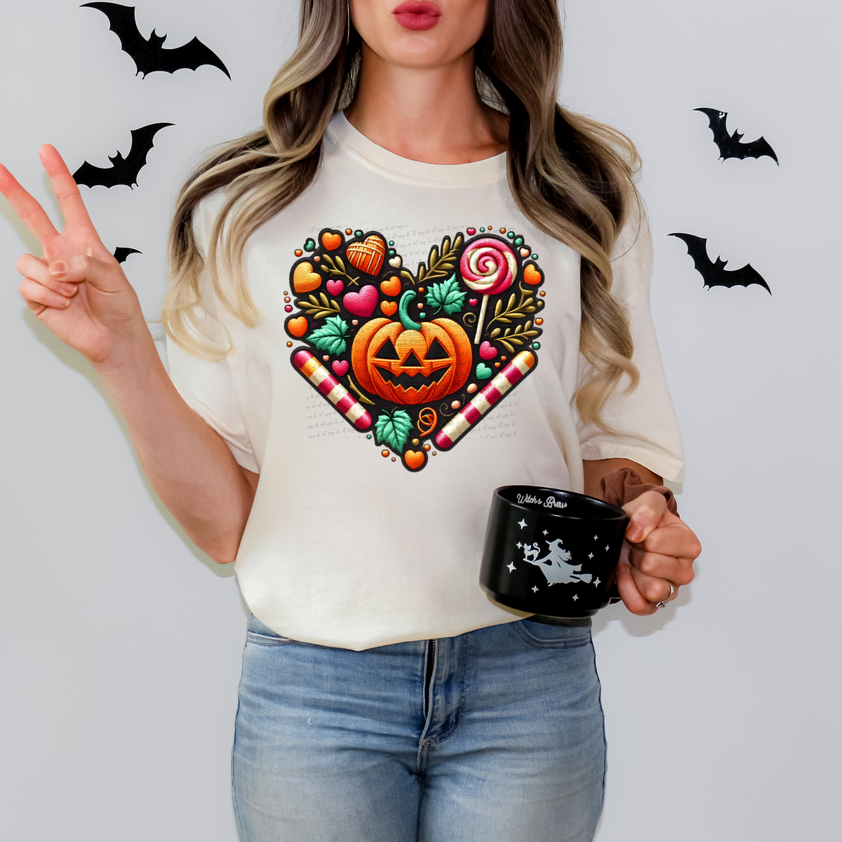 Heart Candies Halloween Pumpkin 108777 DTF transfer