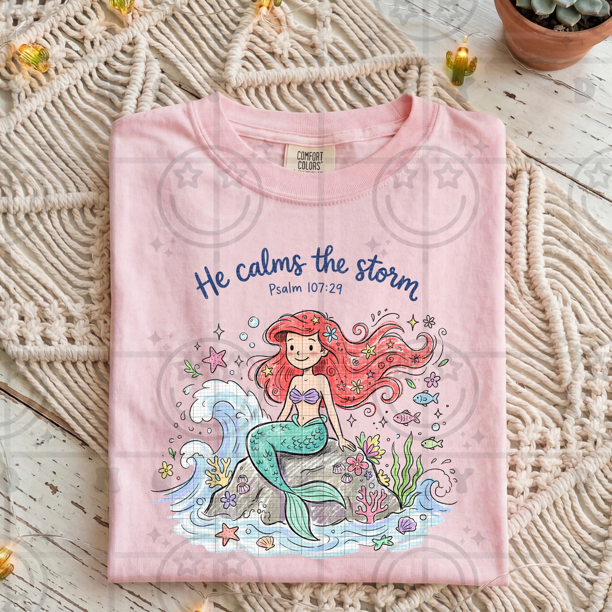 He calms the storm mermaid (HW) DTF Transfer