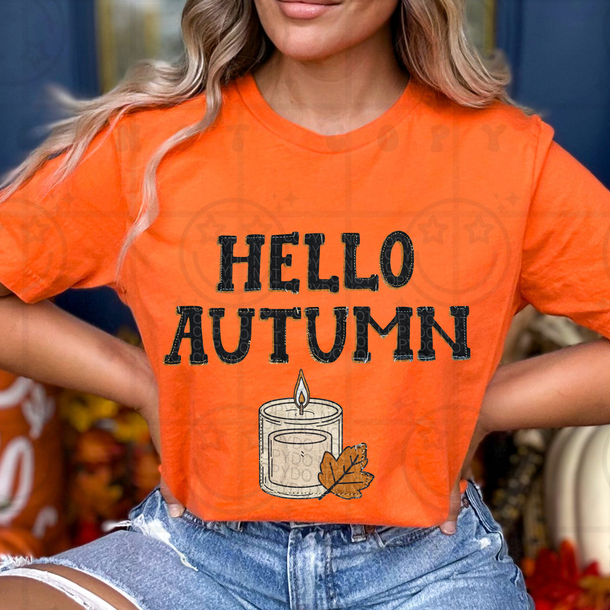 Hello autumn candle (HW) DTF Transfer