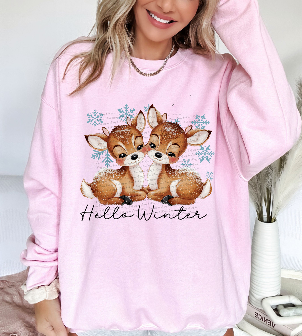 Hello Winter Deer 61907 DTF transfer