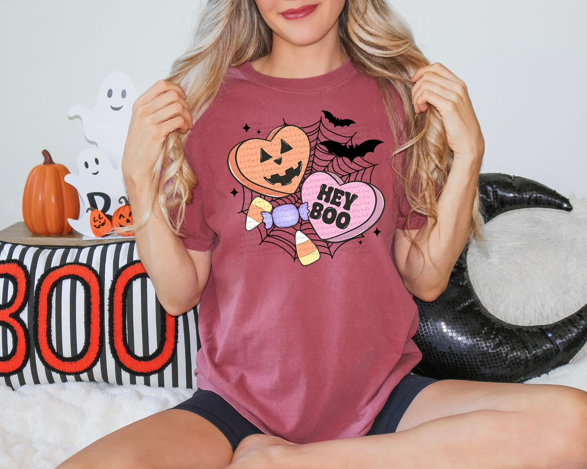 Hey Boo Heart Candy Corn 51450 DTF transfer