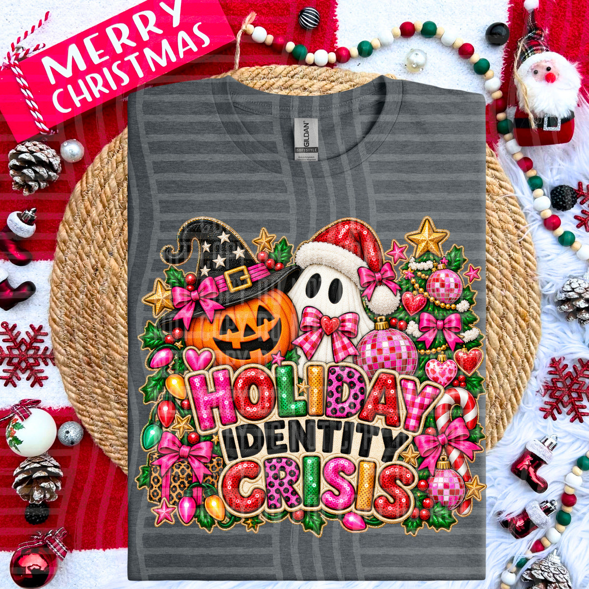 Holiday identity crisis DTF Transfer