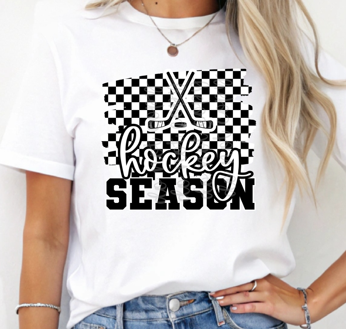 Hockey Season Checkered (PARKER) DTF transfer