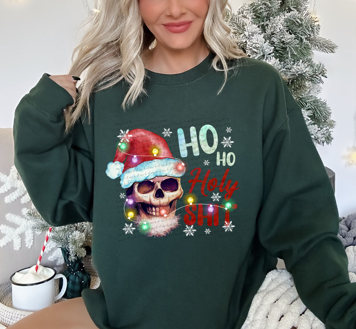 Ho Ho Holy Shit Skull 61915 DTF transfer