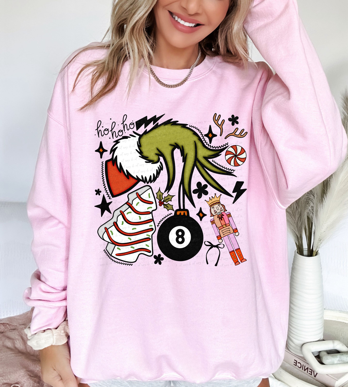 Ho Ho Ho Nutcracker Grinch Hand 108718 DTF transfer