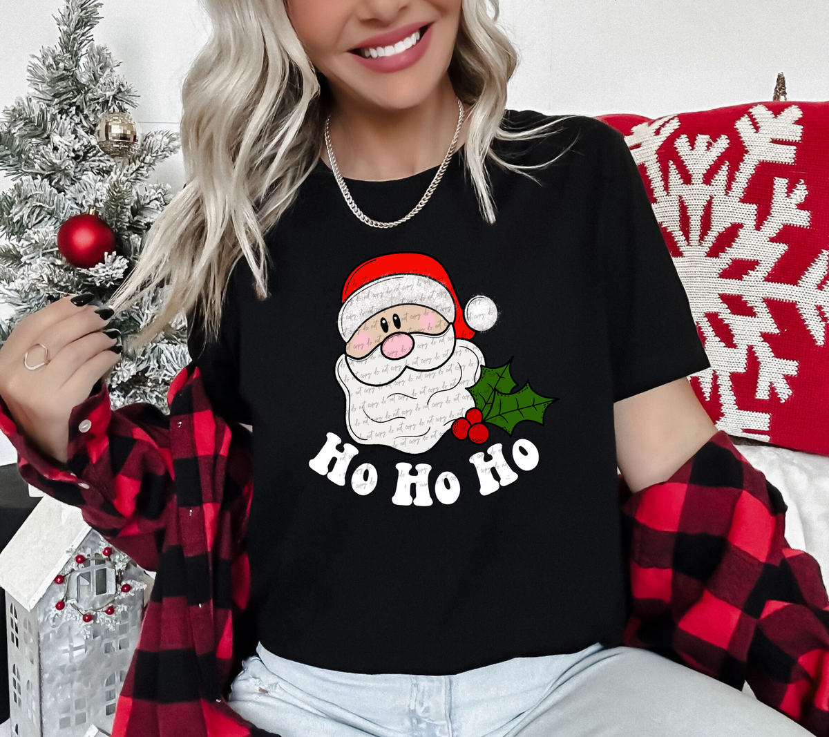 Ho Ho Ho Santa Holly 42768 DTF transfer
