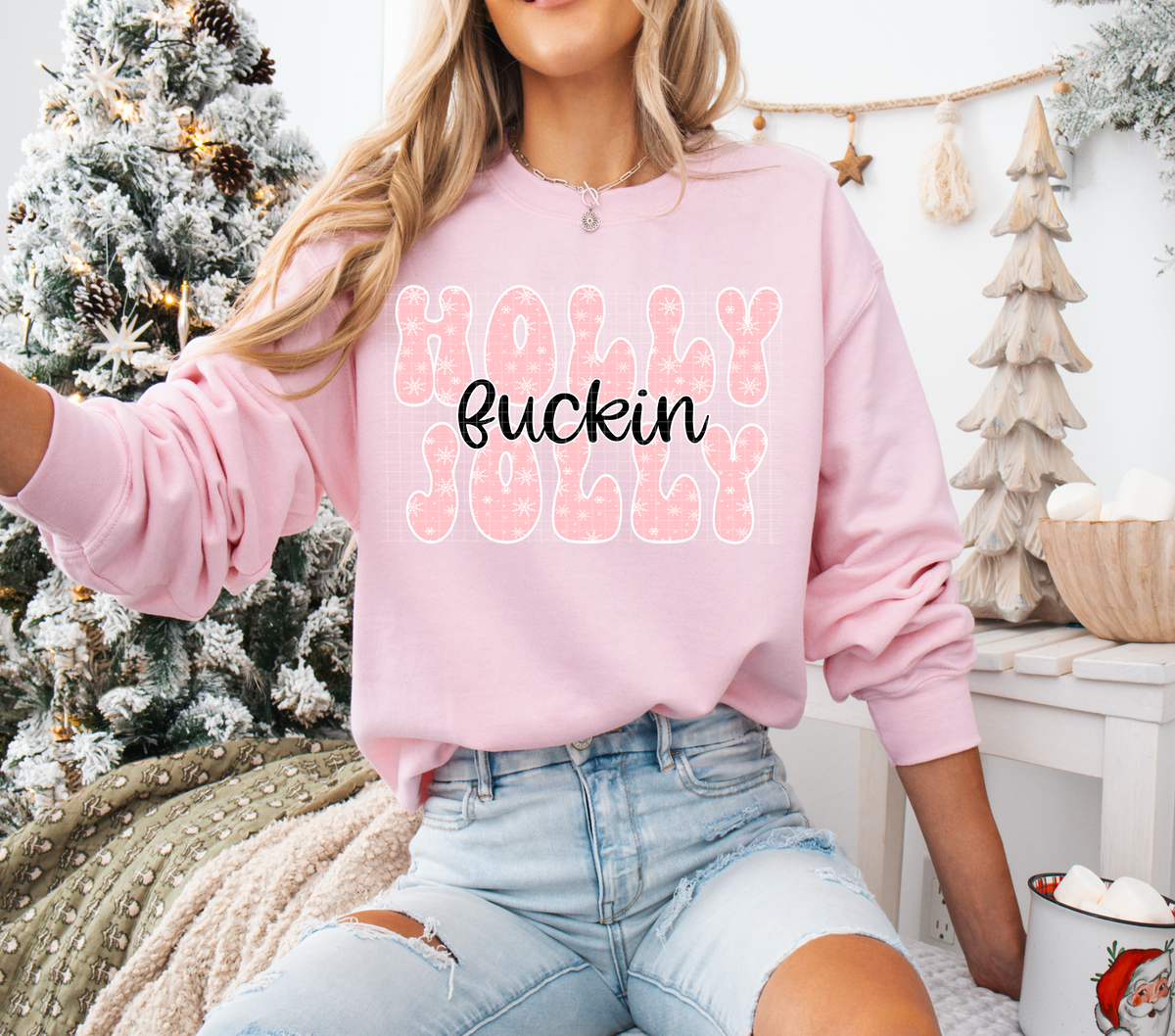 Holly fuckin jolly red (Linda) DTF Transfer