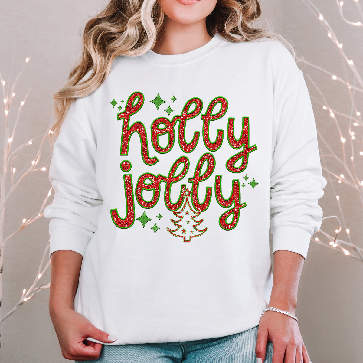 Holly Jolly Red Green 63961 DTF transfer