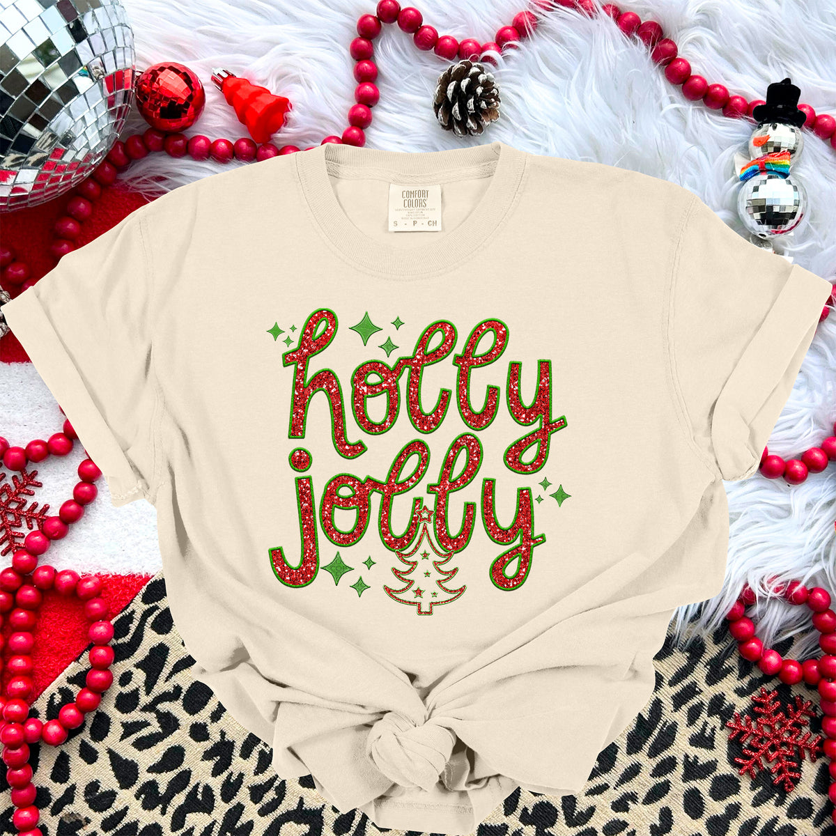 Holly Jolly Red Green 63961 DTF transfer