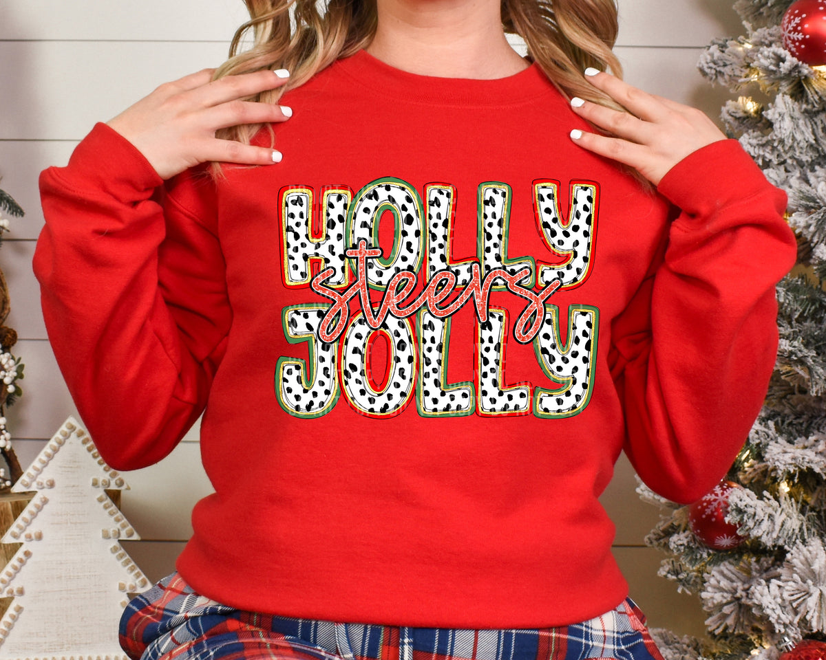 Holly Jolly Steers 63944 DTF transfer