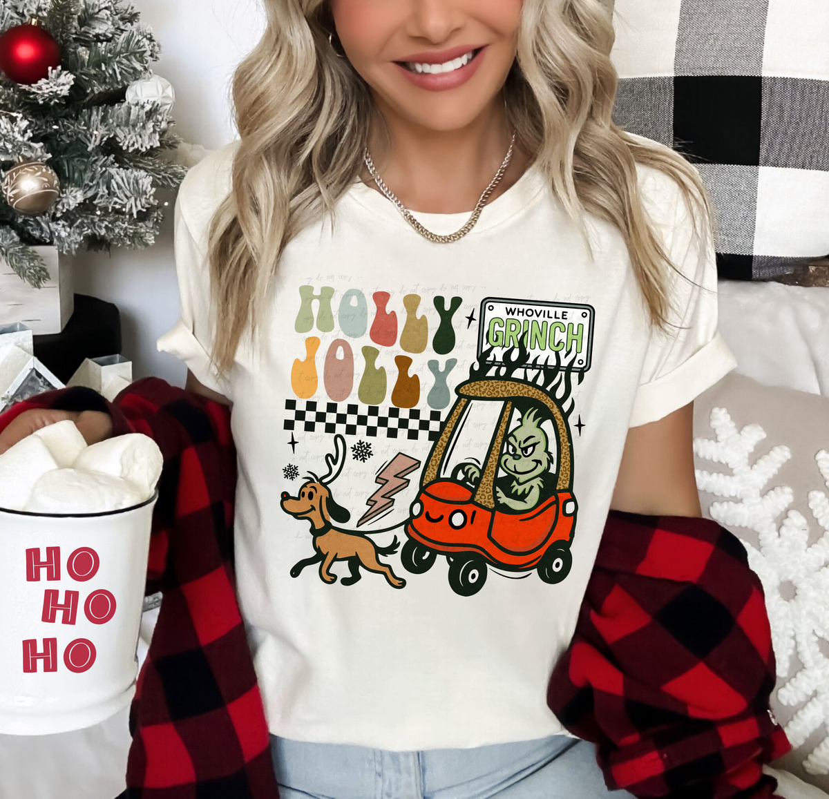 Holly Jolly Wville Green guy 108719 DTF transfer