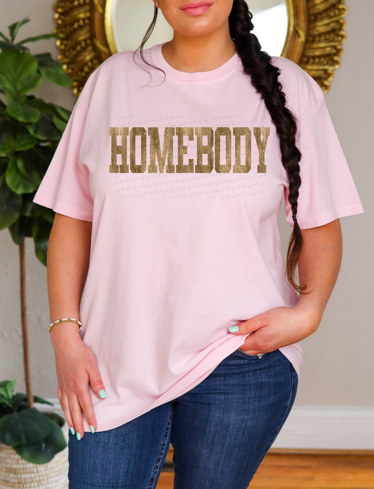 Homebody Gold Faux Glitter 116918 DTF Transfer