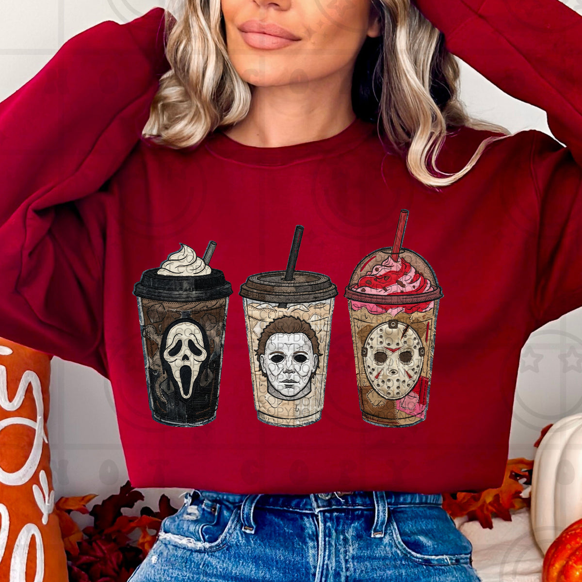 Horror iced coffee (HW) DTF Transfer