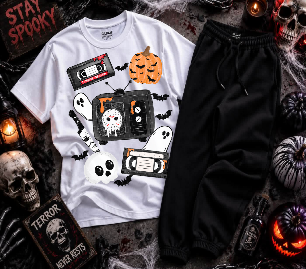 Horror movies collage (Linda) DTF Transfer