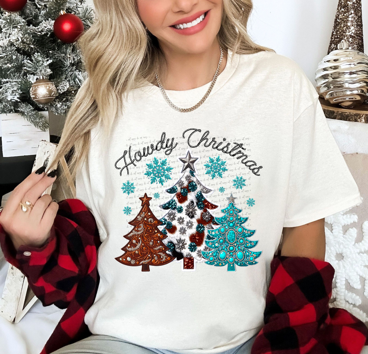 Howdy Christmas Black Rope Font 69495 DTF transfer