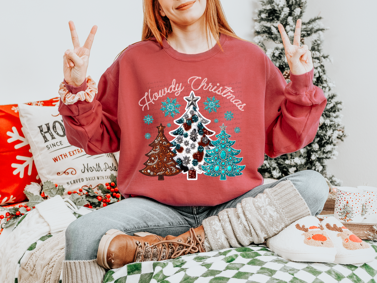 Howdy Christmas White Rope Font 69496 DTF transfer