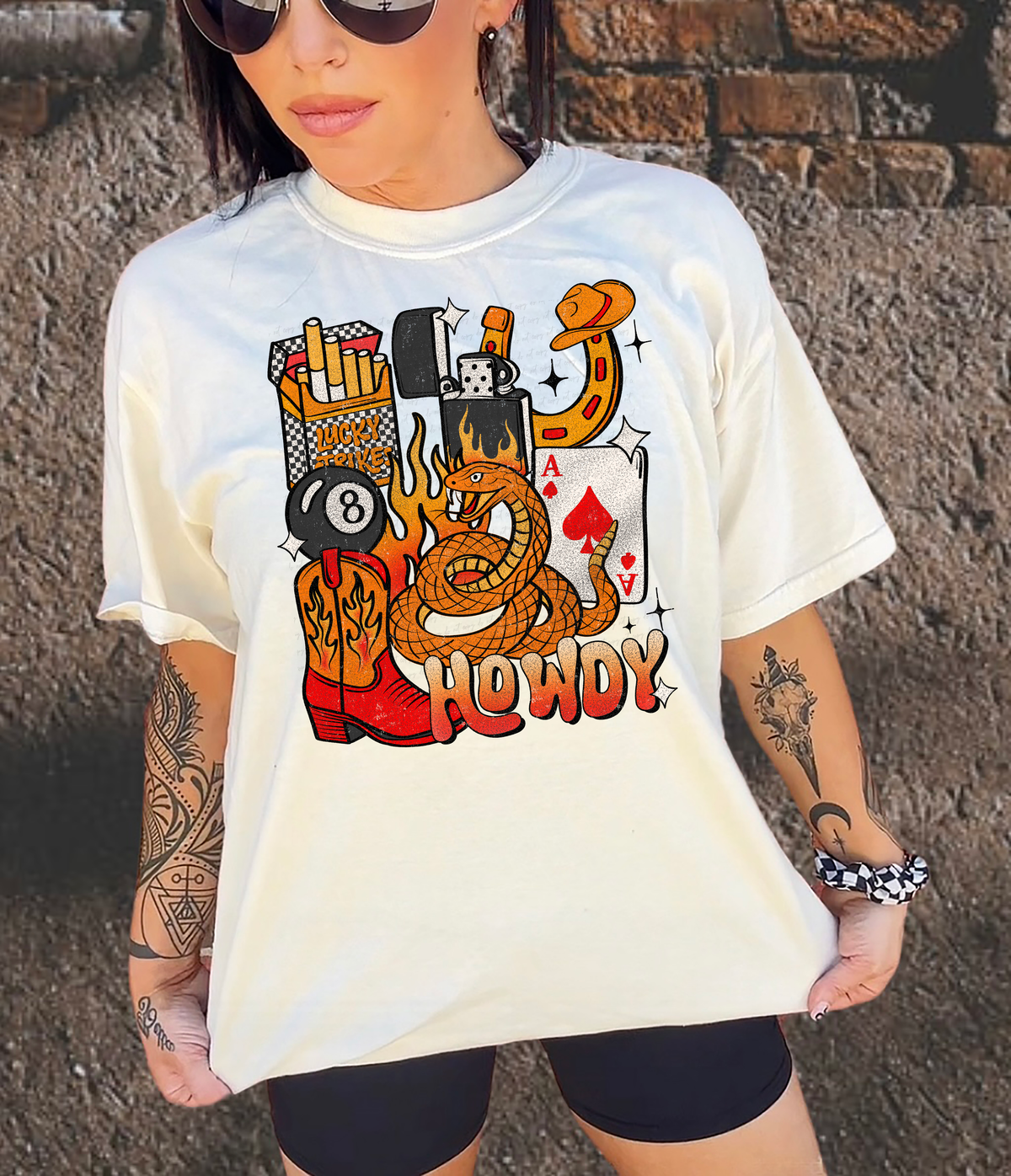 Howdy Cigarette Boots Card Snake 108809 DTF transfer