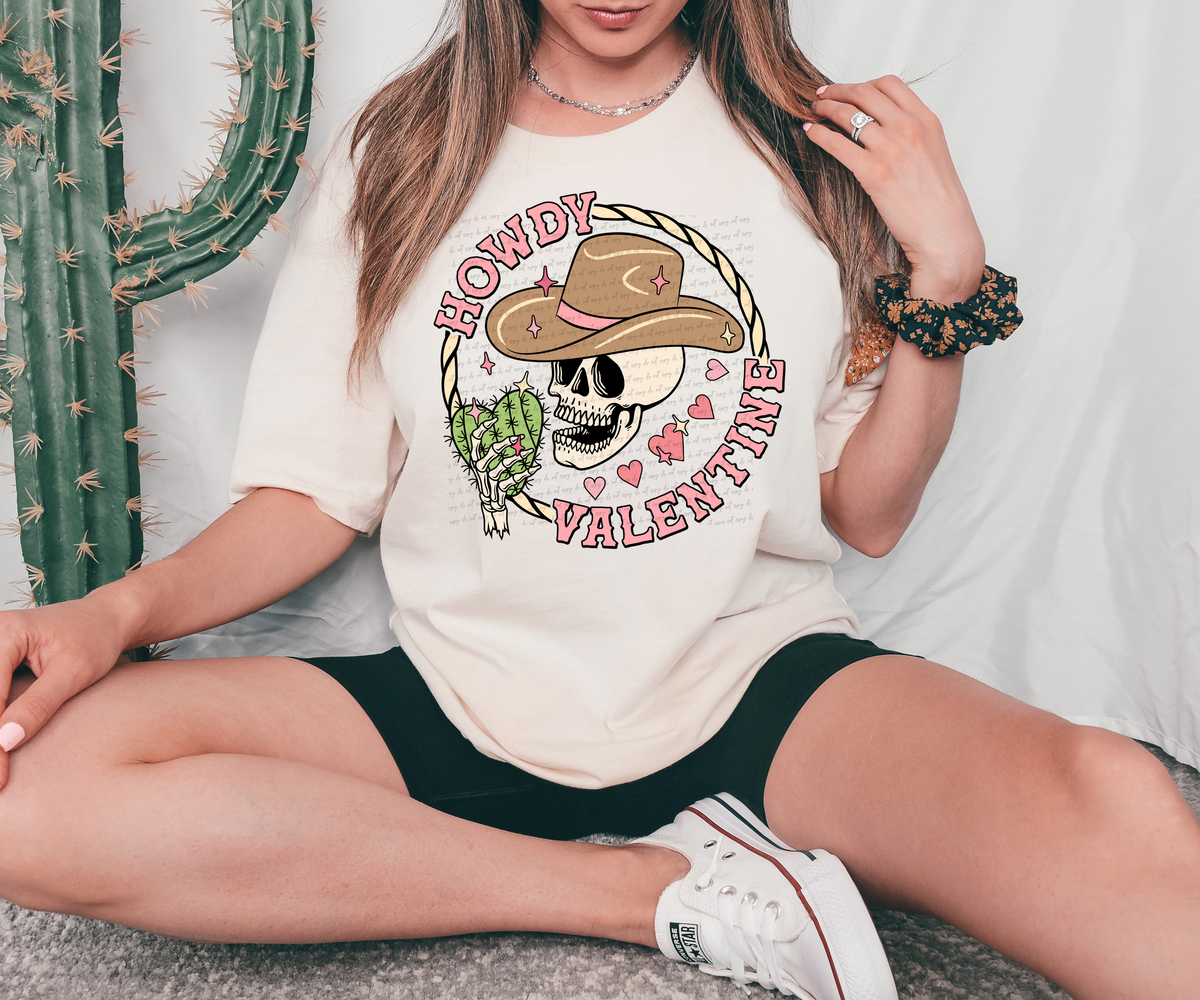 Howdy Valentine Skellie Cactus 81511 DTF Transfer
