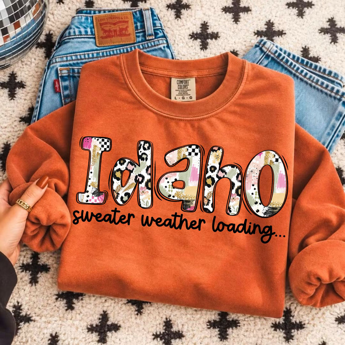 Idaho sweater weather loading (Vehement) DTF Transfer