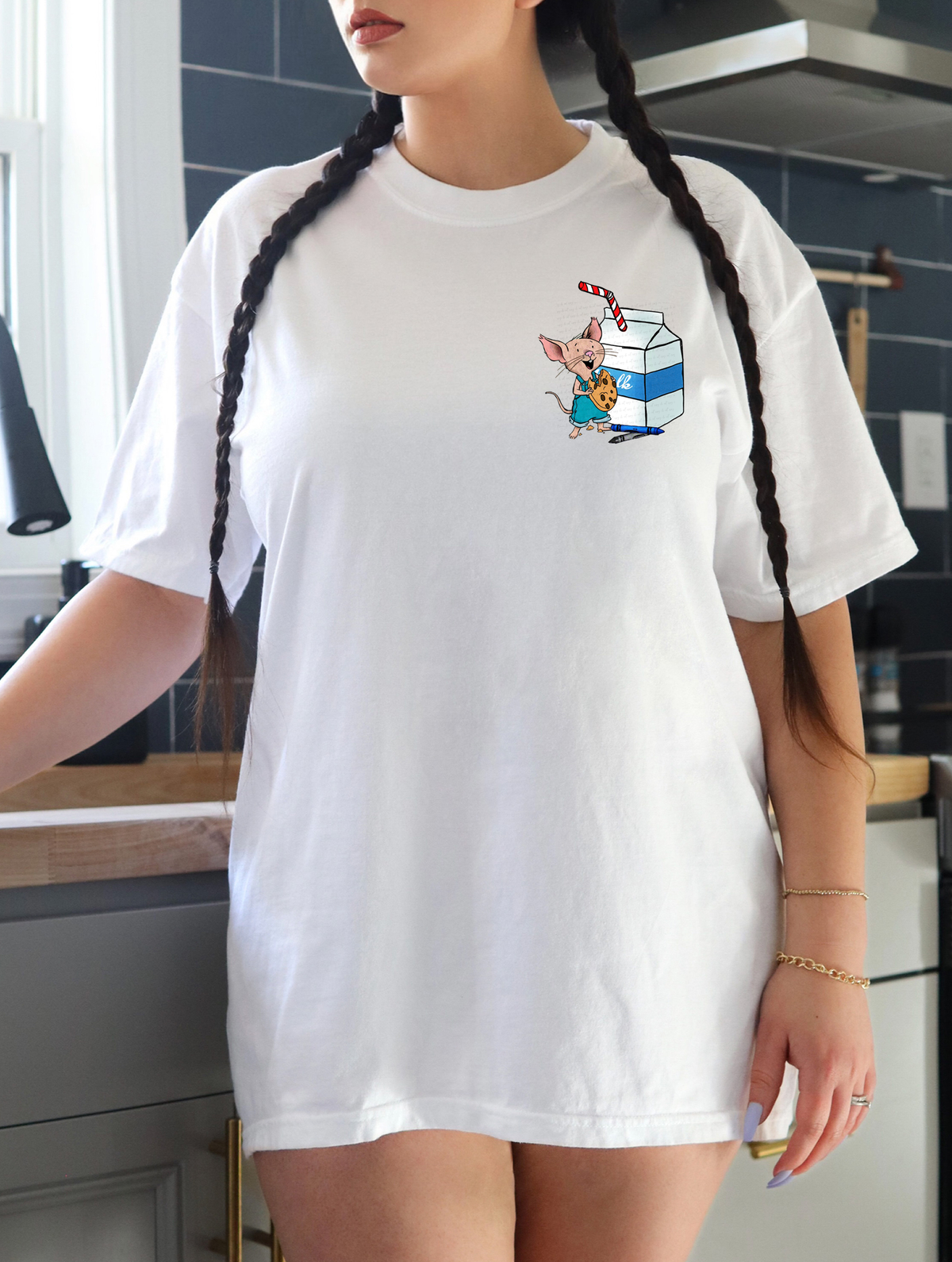 If You Give A Kid A Cookie Chances Are They'll Want Some Milk To Go With It Pocket Print 116923 DTF Transfer