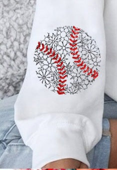 Floral baseball SLEEVE 24585 DTF transfer