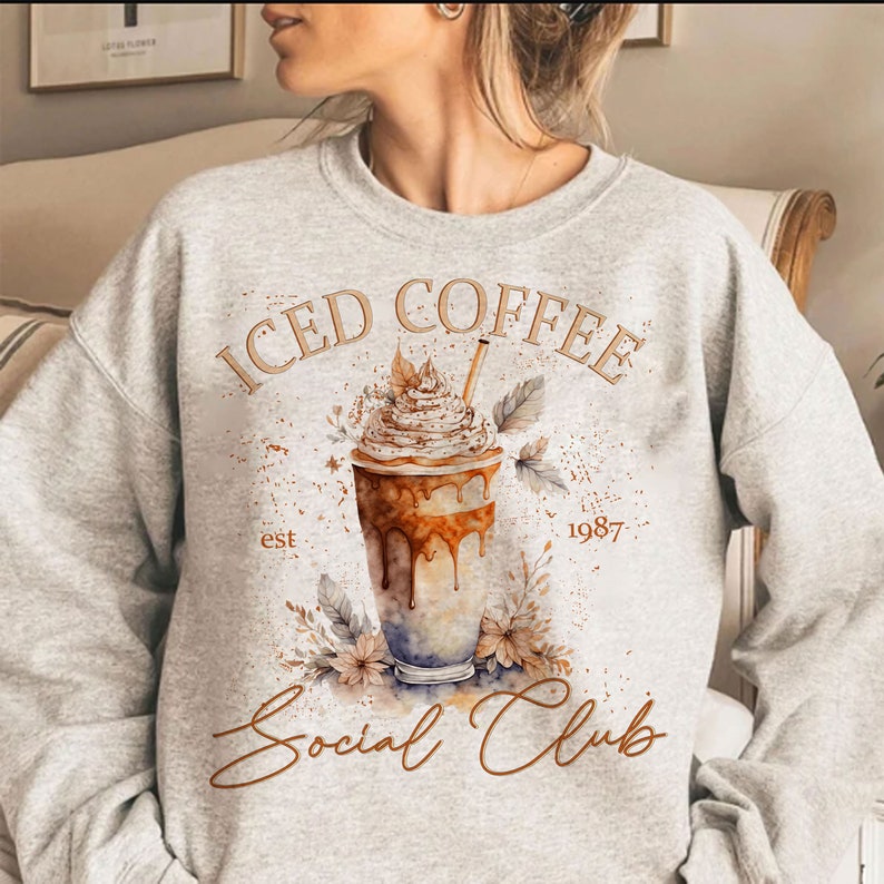 Iced coffee social club 68479 DTF transfer