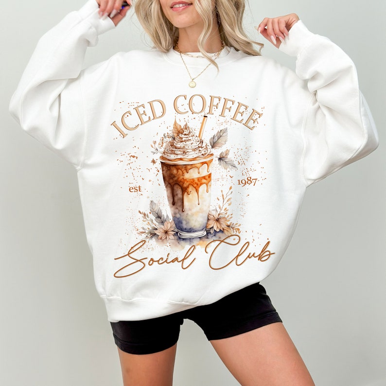 Iced coffee social club 68479 DTF transfer