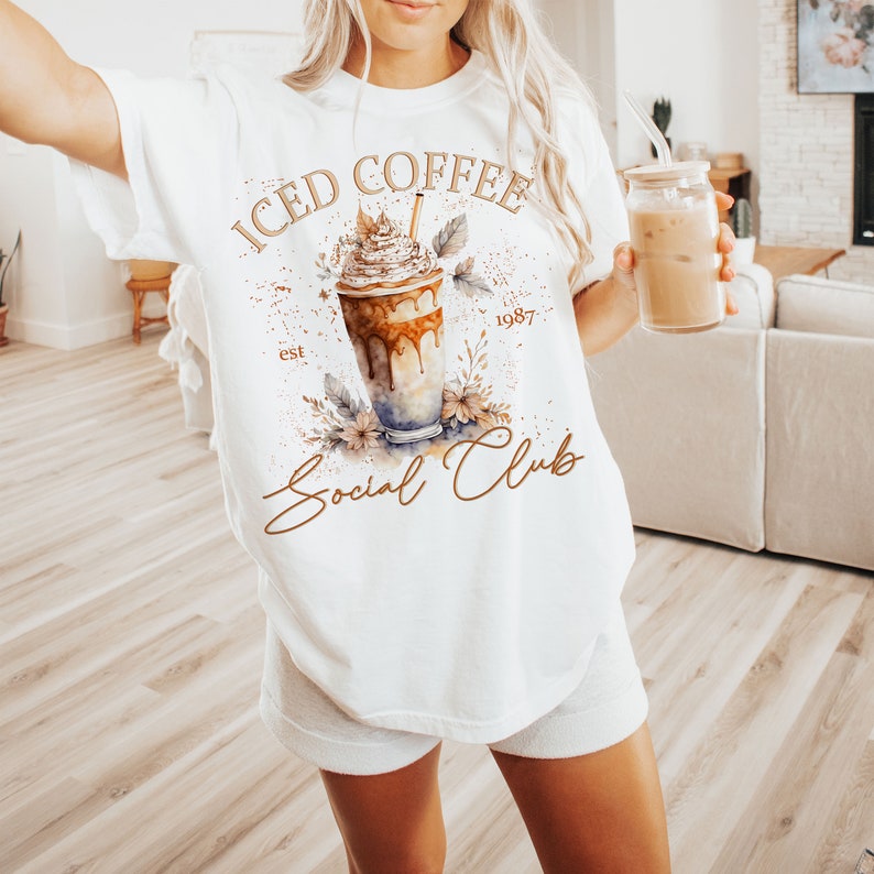 Iced coffee social club 68479 DTF transfer