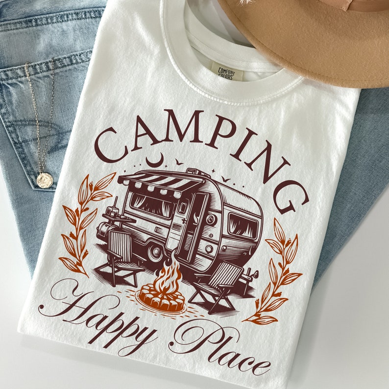 Camping happy place DTF transfer