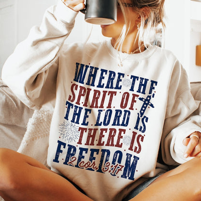 Where the spirit of the Lord is there is freedom 2 cor. 3:17 68477 DTF transfer