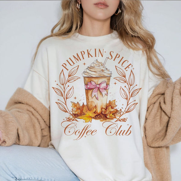 Pumpkin spice coffee club 68487 DTF transfer