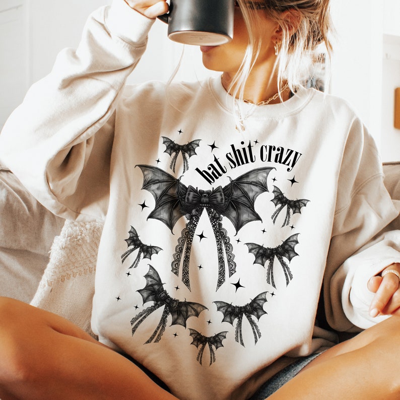 Bat shit crazy bat bows 68486 DTF transfer