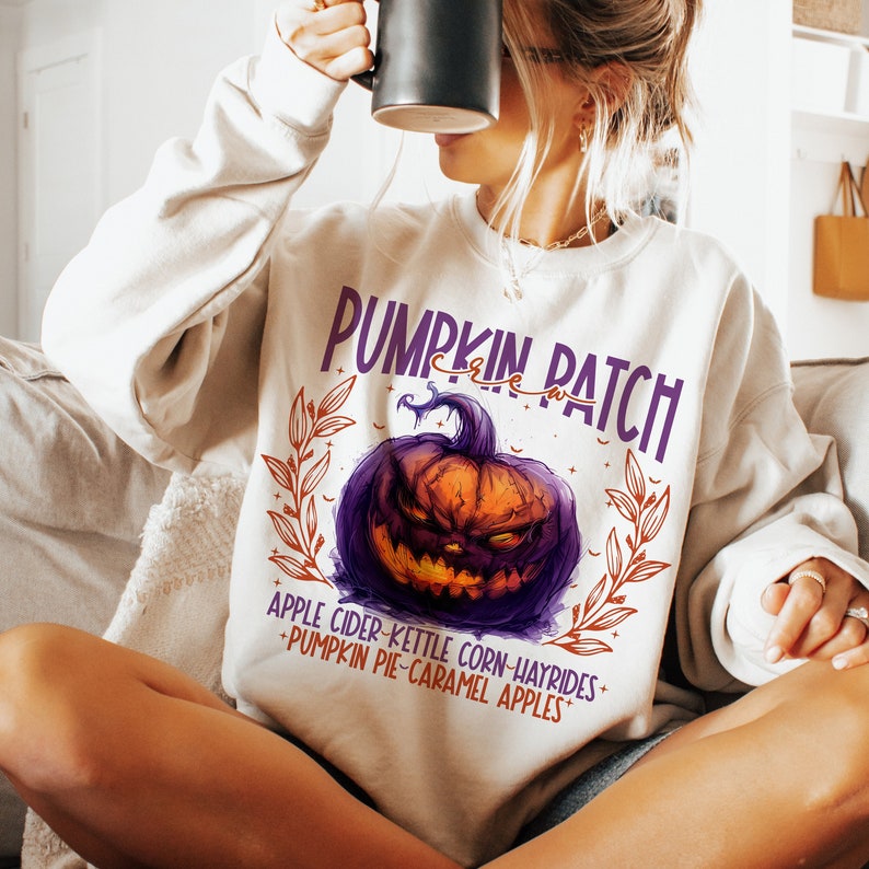 Pumpkin patch crew with pumpkin 68467 DTF transfer
