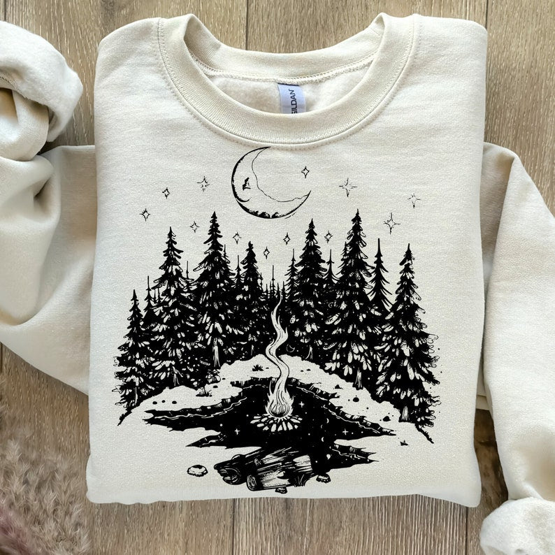 Campfire scene 68503 DTF transfer