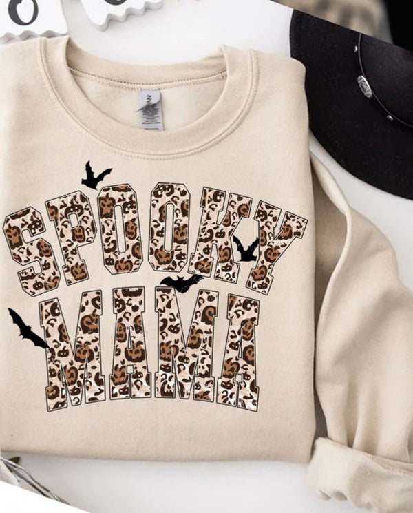 Spooky mama leopard pumpkins fonts 45090 DTF transfer