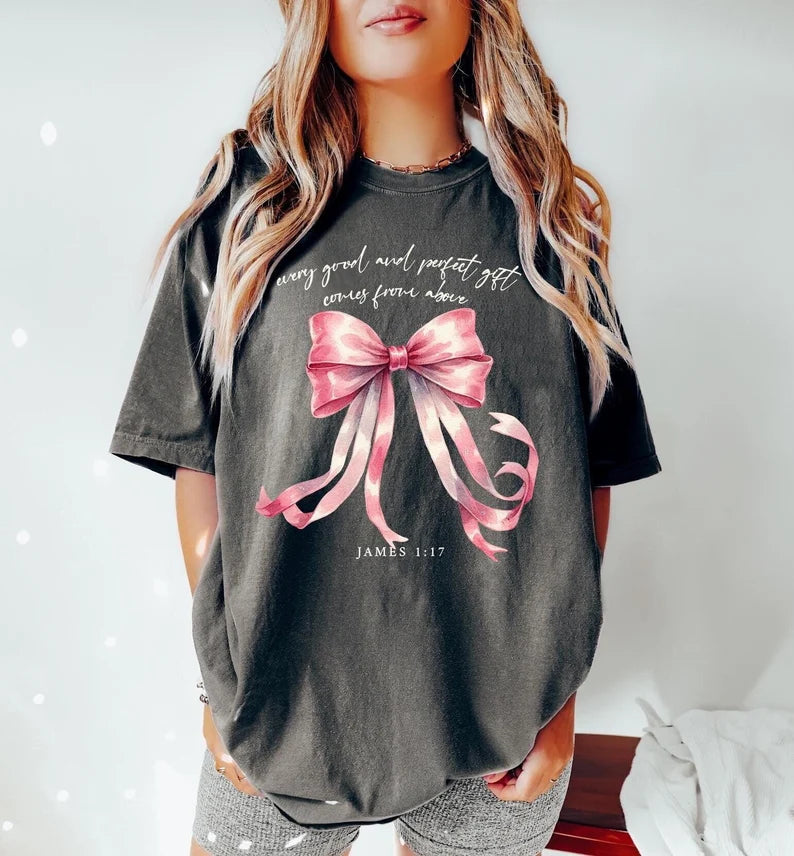 Every good and perfect gift comes from above white font 67139 DTF transfer
