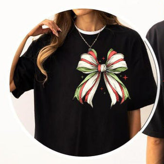 Merry Merry Merry Christmas Bow (Front Print) 69709 DTF transfer