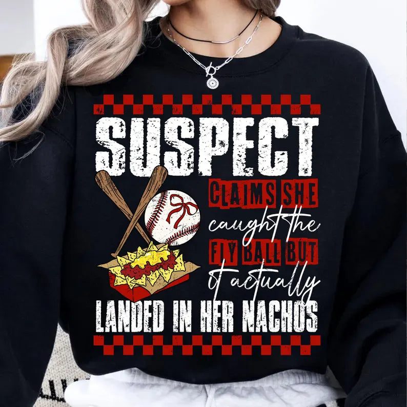 Suspect claims nachos and ball white font 85884 DTF transfer