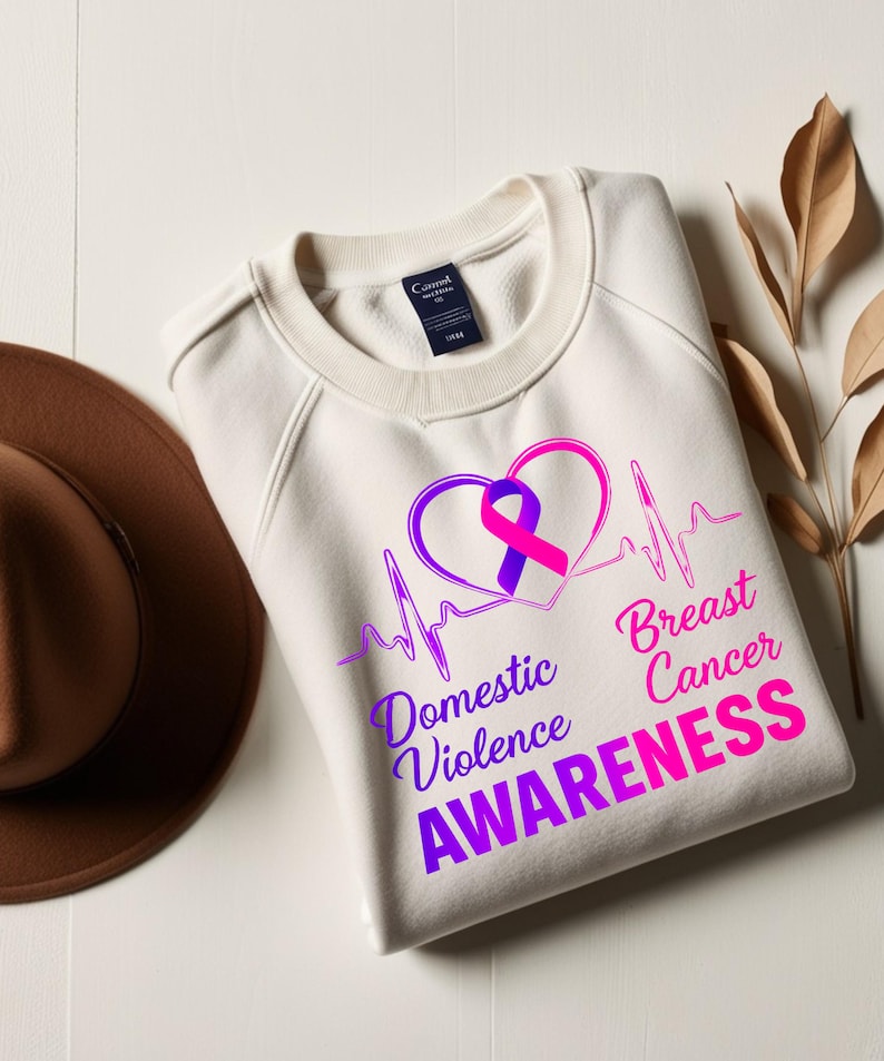 DV and breast cancer awareness DTF Transfer