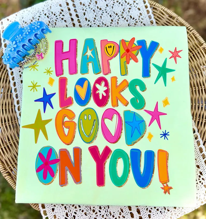 Happy looks good on you DTF Transfer