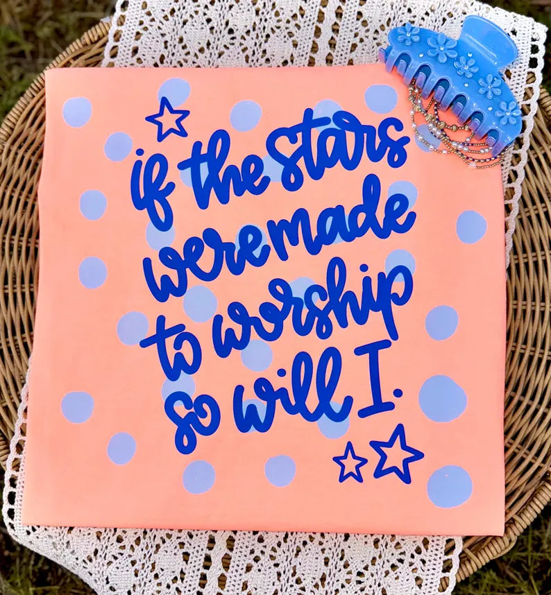 If the stars were made to worship blue dots Sunday Special DTF transfer
