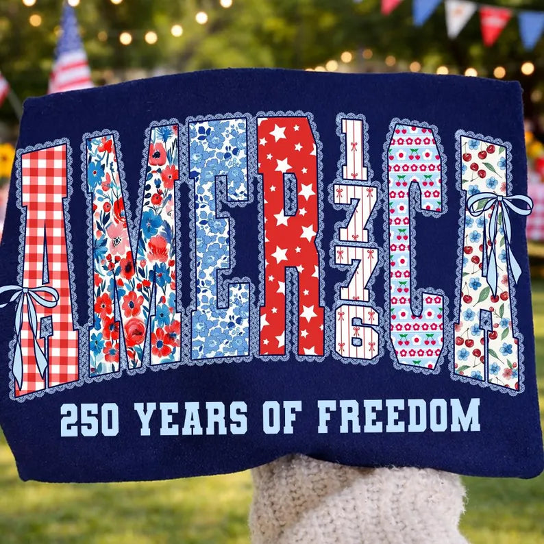 America 250 years of freedom DTF transfer