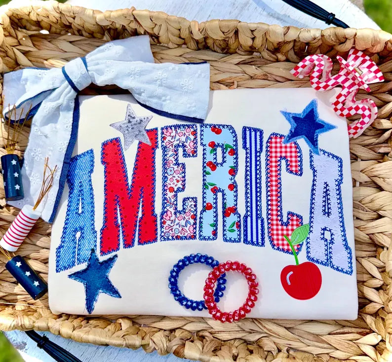 America (2 blue stars) DTF Transfer