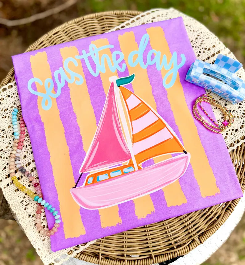 Seas the day boat DTF Transfer